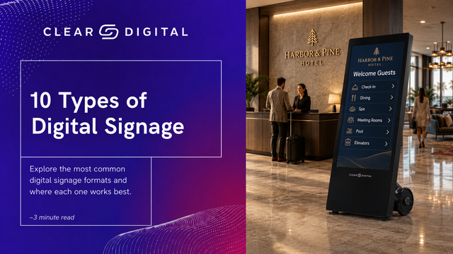 10 Types of Digital Signage Displays (+ Features)