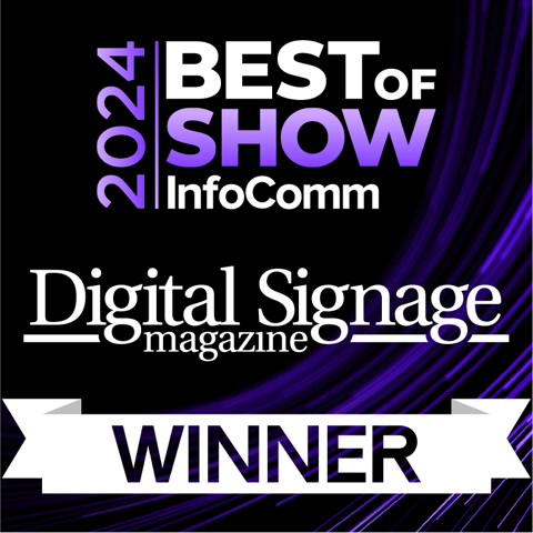 Evo™ Roll Digital A-Frame — 2024 InfoComm Best of Show winner, Digital Signage